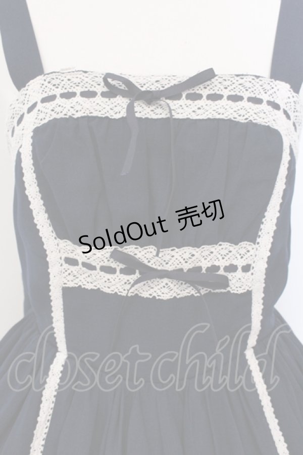 画像2: axes femme kawaii / リナズジャンパースカート M ネイビー O-25-05-26-084-AX-OP-OW-OS (2)