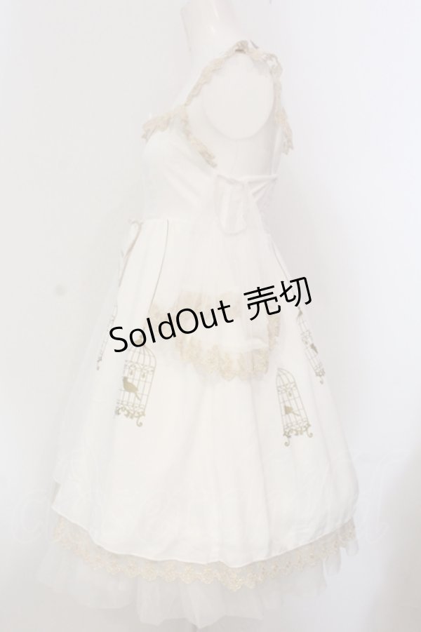 画像3: To Alice / バードケージジャンパースカート S シロ O-25-05-26-086-LO-OP-IG-OS (3)