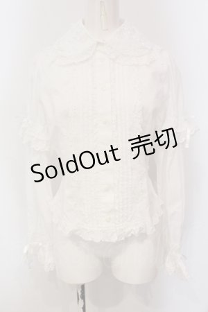 画像: Innocent World / 薔薇レースつけ袖ブラウス  シロ O-25-05-26-092-IW-BL-IG-OS