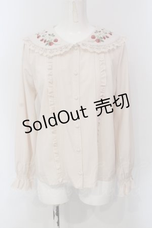 画像: axes femme POETIQUE / ストロベリーフィールドブラウス M キナリ O-25-05-26-096-AX-BL-OW-OS