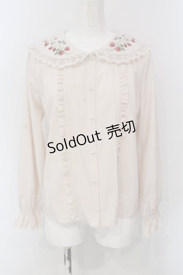 画像1: axes femme POETIQUE / ストロベリーフィールドブラウス M キナリ O-25-05-26-096-AX-BL-OW-OS (1)