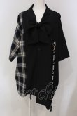 画像1: KMK / チェック切り替えBIGシャツ  ブラック×ネイビー系チェック O-25-05-26-110-PU-BL-OW-OS (1)