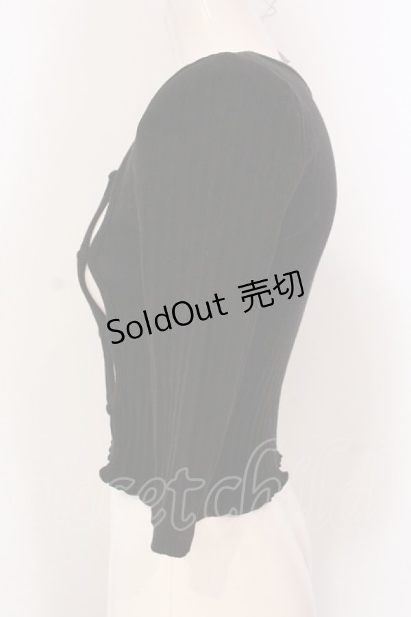 画像2: Melt the lady / クロップドリブトップス F クロ O-25-05-26-115-PU-TO-OW-OS (2)