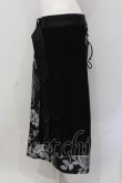画像2: Qutie Frash / ラップロングスカート  ブラックｘシルバー O-25-05-26-117-QU-SK-YM-OS (2)