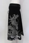 画像3: Qutie Frash / ラップロングスカート  ブラックｘシルバー O-25-05-26-117-QU-SK-YM-OS (3)