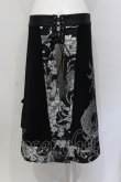 画像4: Qutie Frash / ラップロングスカート  ブラックｘシルバー O-25-05-26-117-QU-SK-YM-OS (4)