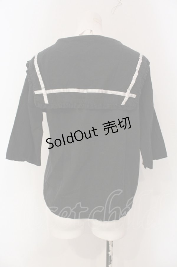 画像2: PUNKその他 / セーラーカラーブラウス  ブラック O-25-05-26-121-PU-TO-OW-OS (2)