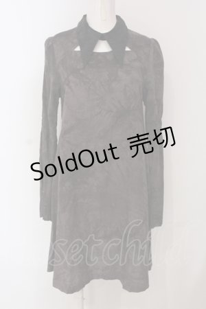 画像: ALGONQUINS / タイダイ胸開きワンピース F グレー系 O-25-05-26-124-AL-OP-OW-OS
