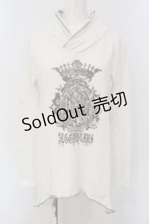 画像: ALGONQUINS / 裾変形プルオーバー F オフホワイト O-25-05-26-125-AL-TO-OW-OS