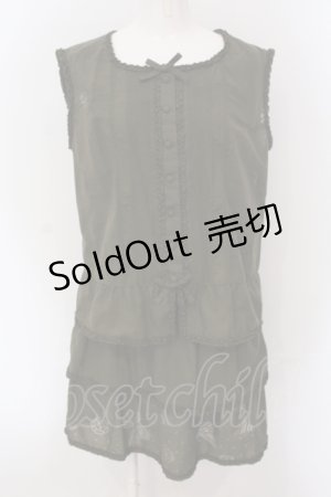 画像: INGEBORG / カメリアリボンプリントブラウス インナーワンピース セット 4 グリーン O-25-05-26-015-LO-OP-IG-OS