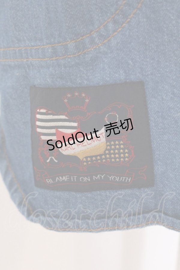 画像3: Karl Helmut / テディ刺繍ベースボールデニムシャツ 3 インディゴ O-25-05-26-021-EL-BL-IG-OS (3)