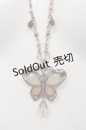 画像: axes femme / ビジューバタフライネックレス  アンティークゴールド O-25-05-27-004-AX-AC-OW-OS