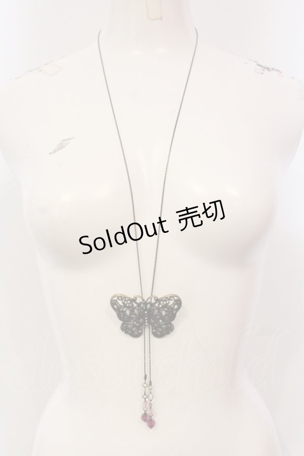 画像1: axes femme / アンティークバタフライネックレス  アンティークゴールド O-25-05-27-006-AX-AC-OW-OS (1)