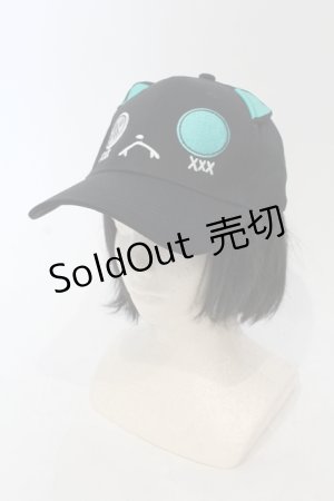 画像: NieR Clothing / 猫耳つきCAP【シエル】キャップ  ブラック×グリーン O-25-05-27-008-PU-AC-IG-OS