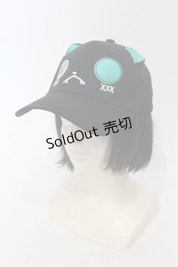 画像1: NieR Clothing / 猫耳つきCAP【シエル】キャップ  ブラック×グリーン O-25-05-27-008-PU-AC-IG-OS (1)