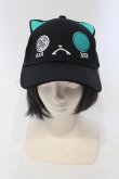 画像2: NieR Clothing / 猫耳つきCAP【シエル】キャップ  ブラック×グリーン O-25-05-27-008-PU-AC-IG-OS (2)