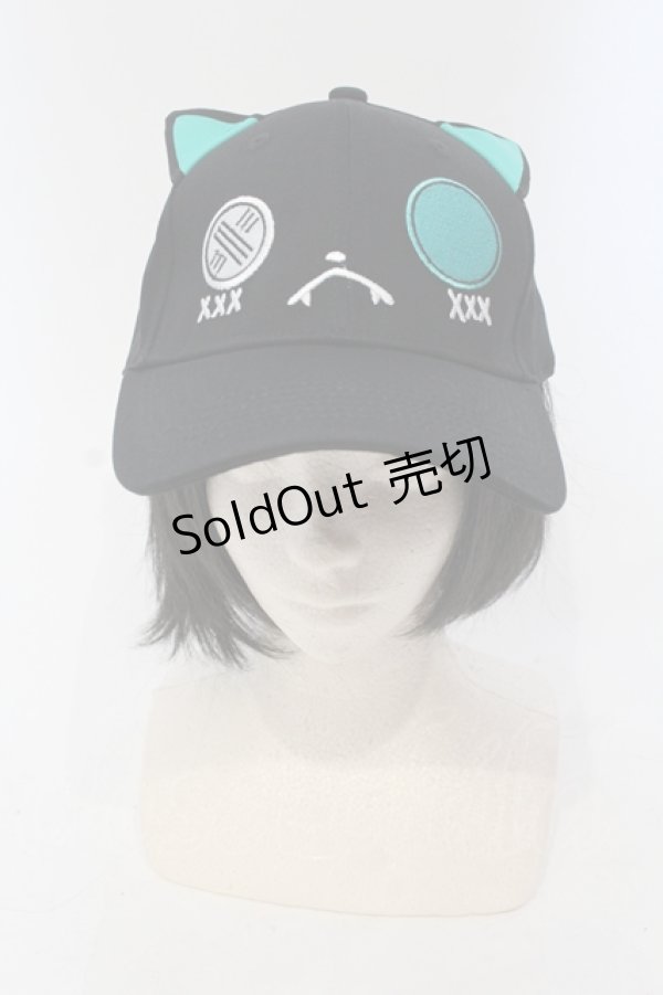 画像2: NieR Clothing / 猫耳つきCAP【シエル】キャップ  ブラック×グリーン O-25-05-27-008-PU-AC-IG-OS (2)