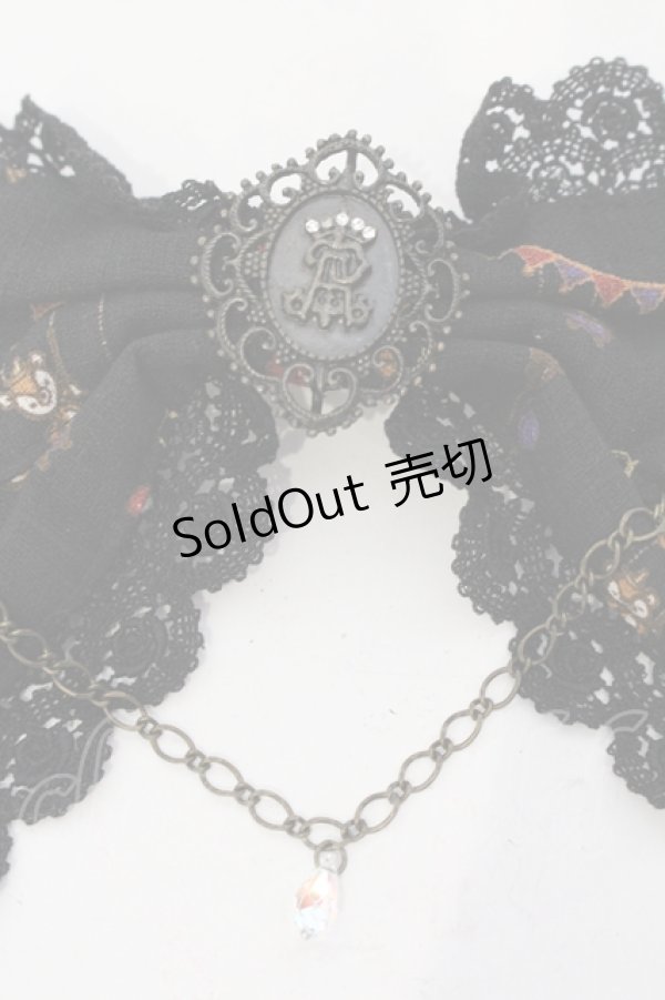 画像2: ALICE and the PIRATES / 天幕裏の赤ずきん柄バレッタ  クロ O-25-05-27-012-PA-AC-OW-ZT208-F002 (2)