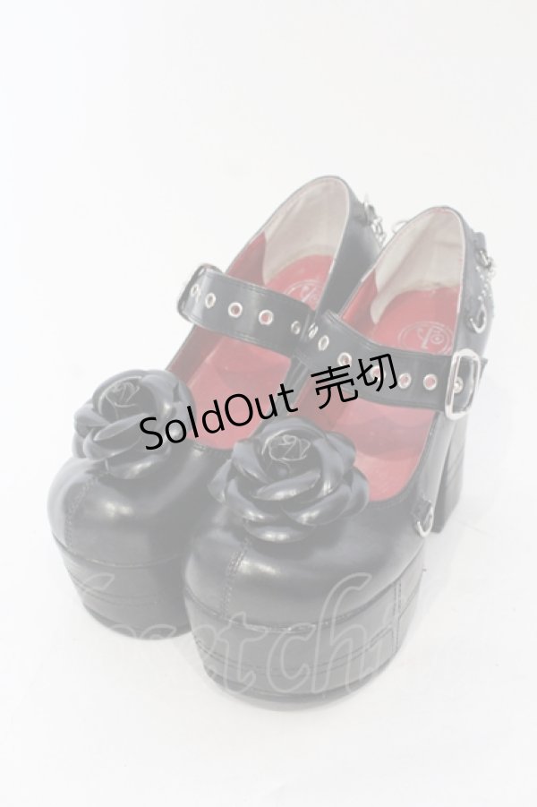 画像1: YOSUKE / 厚底パンプス 22.5cm ブラック O-25-05-27-014-PU-SH-IG-OS (1)
