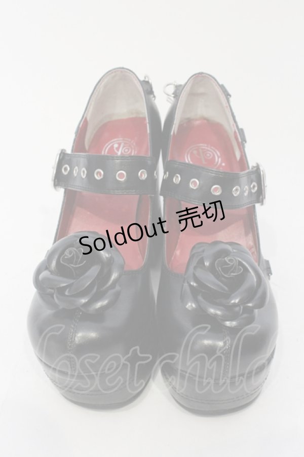 画像2: YOSUKE / 厚底パンプス 22.5cm ブラック O-25-05-27-014-PU-SH-IG-OS (2)
