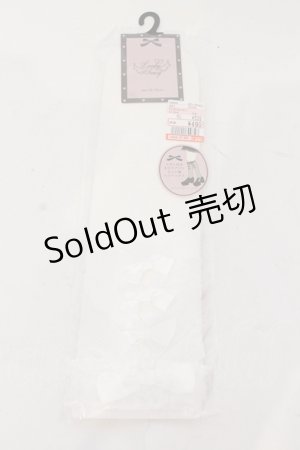 画像: m petit by misako / TTLTHSネットリボン 23-25cm シロ O-25-05-27-015-LO-ZA-IG-ZT273