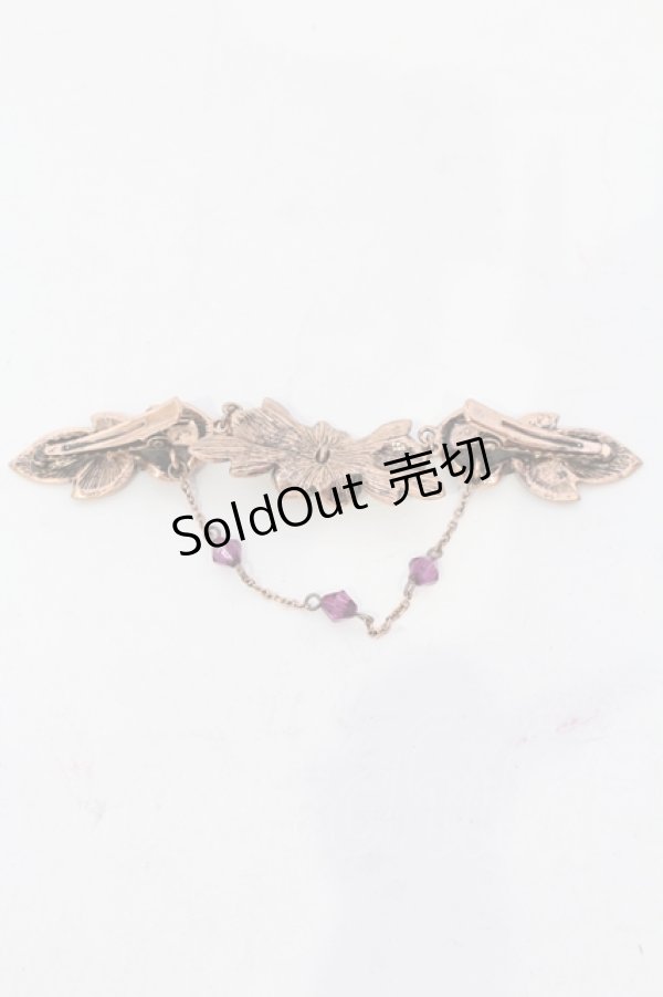 画像3: axes femme / 薔薇モチーフクリップ  アンティークゴールド O-25-05-27-022-AX-AC-OW-OS (3)