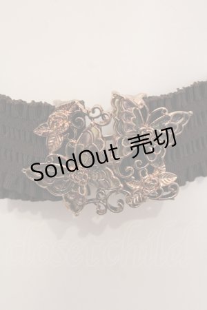画像: axes femme / バタフライモチーフゴムベルト  ゴールド O-25-05-27-028-AX-ZA-OW-OS