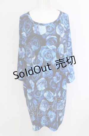 画像: anko ROCK / 沈むように溶けていくようにTシャツ  ブルー O-25-05-28-041-PU-TO-YM-OS