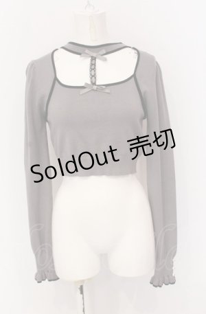 画像: pium / レースチョーカーケープニット F グレー O-25-05-28-042-LO-TO-IG-ZY