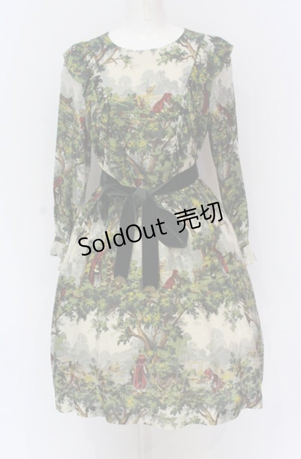 画像1: Jane Marple / To the forestのフラッフィードレス M グリーン O-25-05-28-059-JM-OP-IG-OS (1)