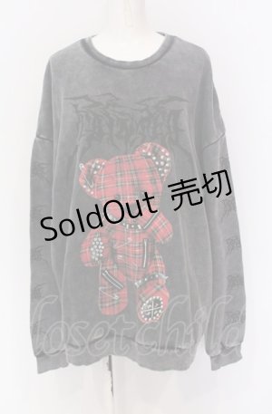 画像: TRAVAS TOKYO / ピグメント加工くまトレーナー F グレー系 O-25-05-28-006-PU-TO-YM-OS