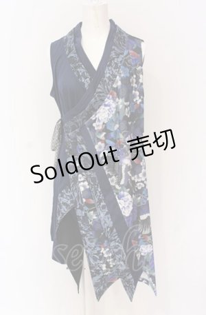 画像: Qutie Frash / 着物チュニック  ブルー O-25-05-28-063-QU-TO-IG-OS