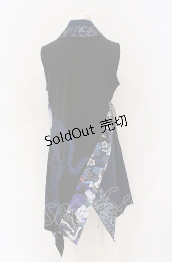 画像3: Qutie Frash / 着物チュニック  ブルー O-25-05-28-063-QU-TO-IG-OS (3)