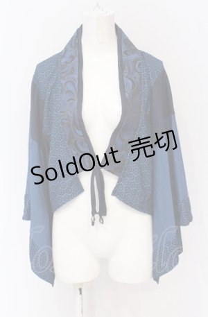 画像: Qutie Frash / 着物ボレロ  ブルー O-25-05-28-066-QU-TO-IG-OS