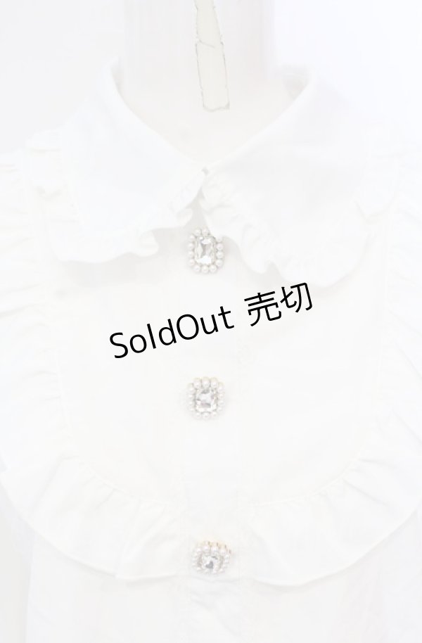 画像2: majoretty / ビジューヨークブラウス S シロ O-25-05-28-074-LO-BL-IG-OS (2)