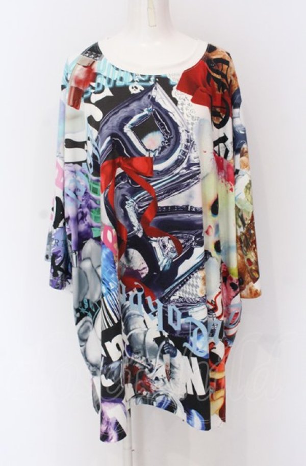 画像1: TRAVAS TOKYO / CHAOS 総柄BIG Tシャツ F マルチ O-25-05-28-008-PU-TS-YM-ZY (1)