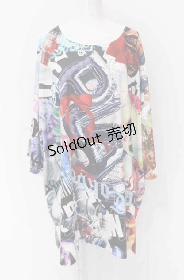 画像1: TRAVAS TOKYO / CHAOS 総柄BIG Tシャツ F マルチ O-25-05-28-008-PU-TS-YM-ZY (1)