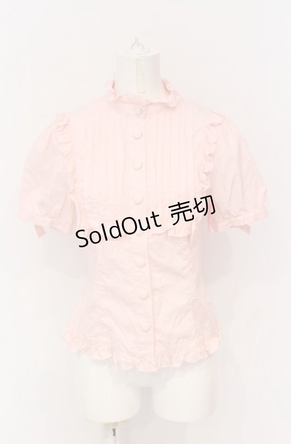 画像1: metamorphose / ピンタックヨークブラウス（2011）  ピンク O-25-05-28-084-ME-BL-IG-OS (1)