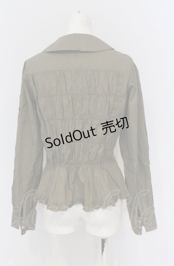 画像3: metamorphose / アシンメトリーフリルブラウス  ブラウン O-25-05-28-086-ME-BL-IG-OS (3)