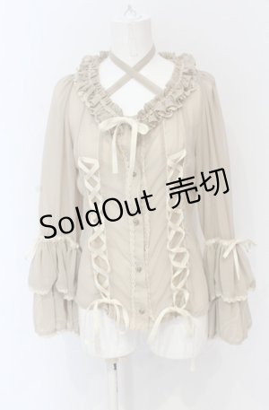 画像: ALICE and the PIRATES / Julietteシフォンブラウス  ベージュ O-25-05-28-091-PA-BL-IG-OS