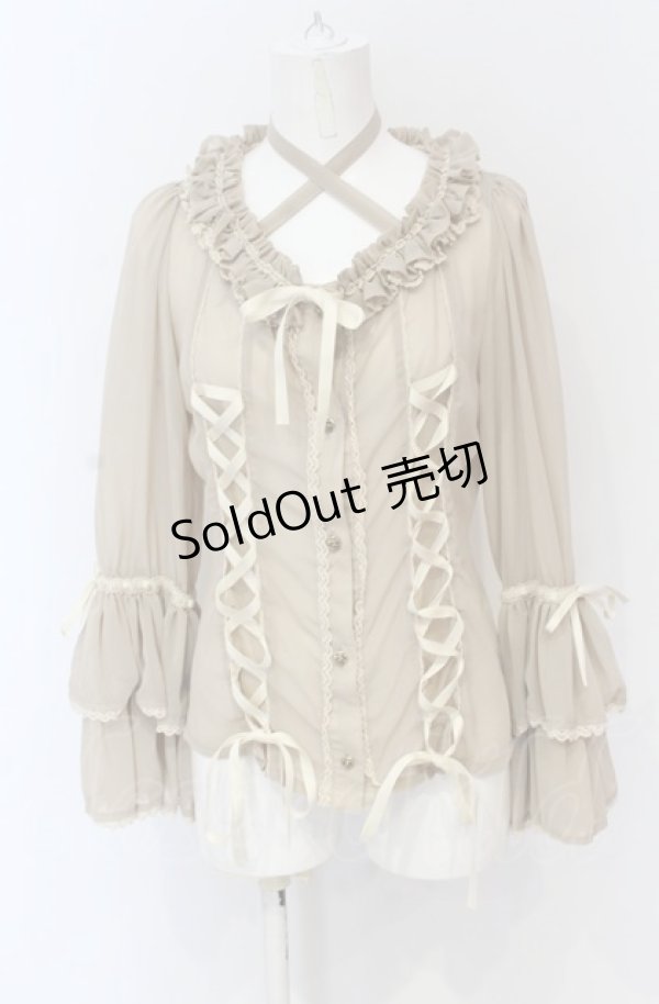 画像1: ALICE and the PIRATES / Julietteシフォンブラウス  ベージュ O-25-05-28-091-PA-BL-IG-OS (1)