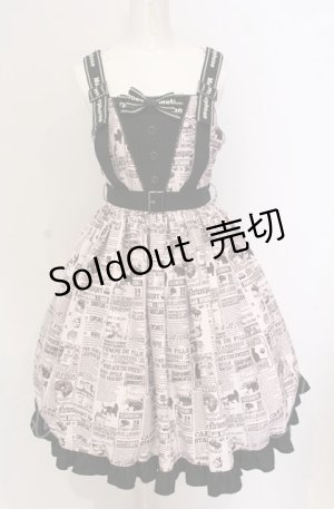 画像: metamorphose / いたずら黒猫Wanted! サスペンダージャンパースカート 1 ピンク O-25-05-28-096-ME-OP-IG-OS