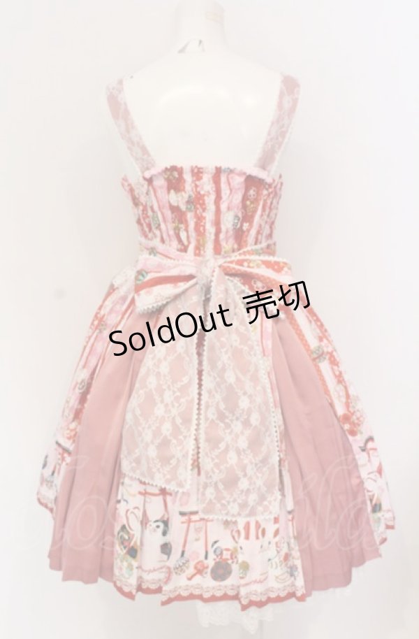 画像3: metamorphose / 【プラスサイズ】いろどり花てまり タックジャンパースカート 1 ピンク O-25-05-28-097-ME-OP-IG-OS (3)