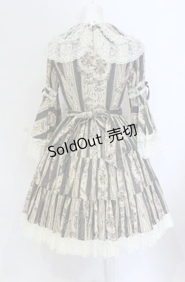 画像6: metamorphose / アンティークブーケラッパ袖ワンピース（2010）  ブルー O-25-05-28-098-ME-OP-IG-OS (6)