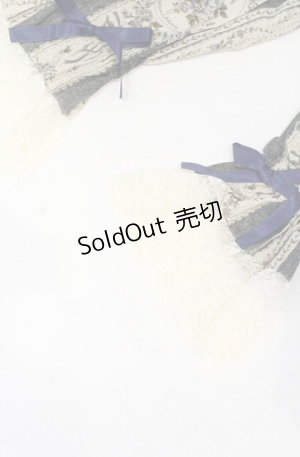 画像8: metamorphose / アンティークブーケラッパ袖ワンピース（2010）  ブルー O-25-05-28-098-ME-OP-IG-OS (8)