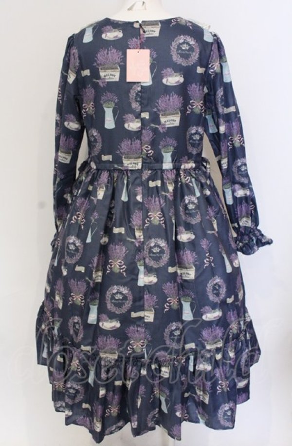 画像3: Melody BasKet / Lavender gardenワンピース M ネイビー O-25-05-28-107-LO-OP-IG-OS (3)