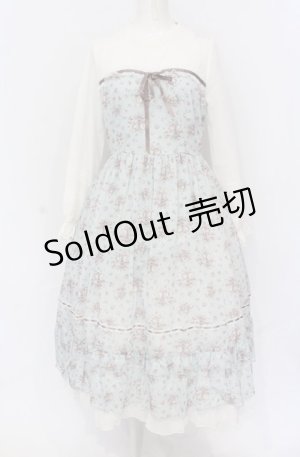 画像: axes femme / プチブーケ柄ビスチェ切替ワンピース M ミント O-25-05-28-113-AX-OP-IG-OS
