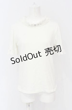 画像: axes femme / 吸水速乾フリルビジュープルオーバー F 生成り O-25-05-28-115-AX-TO-IG-OS