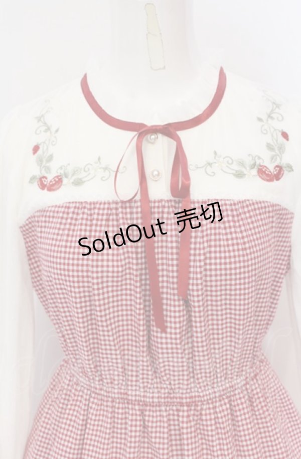 画像2: axes femme POETIQUE / ストロベリーガーデンワンピース M アカ O-25-05-28-120-AX-OP-IG-OS (2)