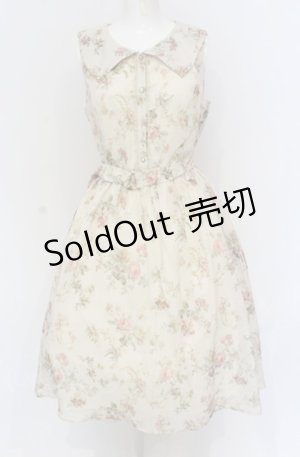 画像: axes femme / 花柄セーラーワンピース M アイボリー O-25-05-28-123-AX-OP-IG-OS